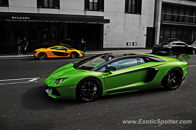 Lamborghini Aventador spotted in London, United Kingdom