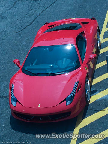 Ferrari 458 Italia spotted in Morristown, New Jersey
