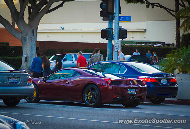 Ferrari 458 Italia spotted in Santa Monica, California