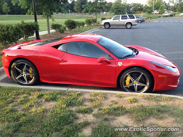 Ferrari 458 Italia spotted in Charlotte, NC, North Carolina