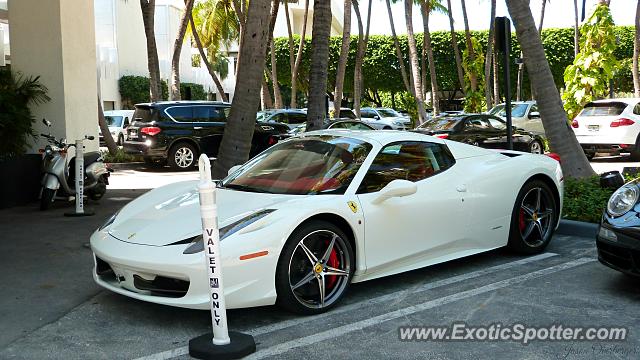Ferrari 458 Italia spotted in Bal Harbour, Florida