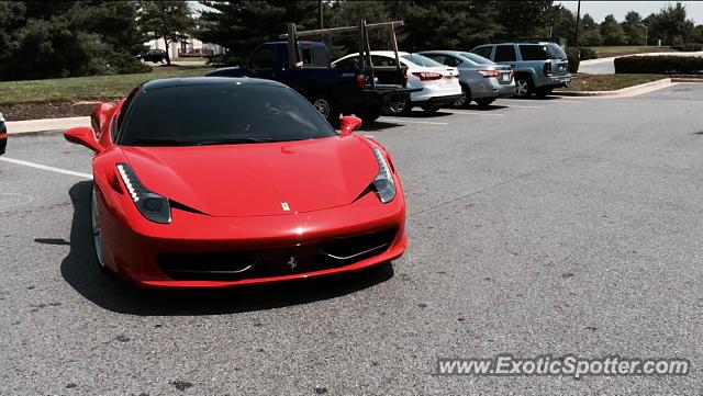 Ferrari 458 Italia spotted in Silver Spring, Maryland