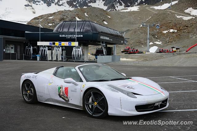 Ferrari 458 Italia spotted in Karlesjoch, Austria