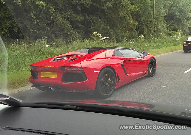 Lamborghini Aventador spotted in Near Chichester, United Kingdom
