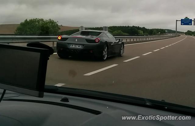 Ferrari 458 Italia spotted in A5, France