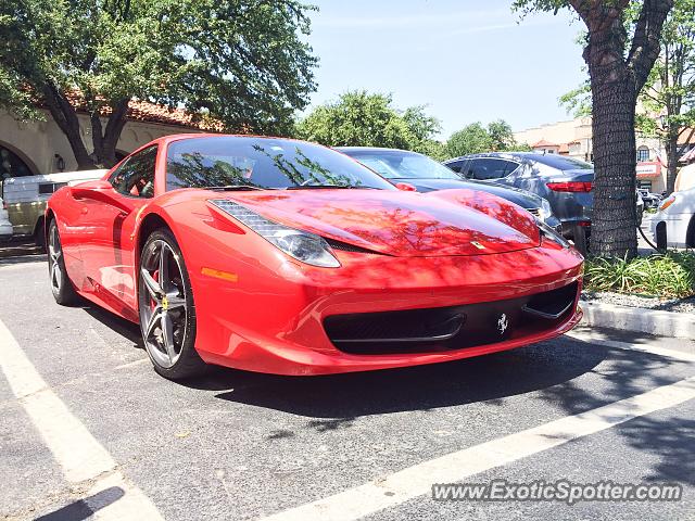 Ferrari 458 Italia spotted in Dallas, Texas