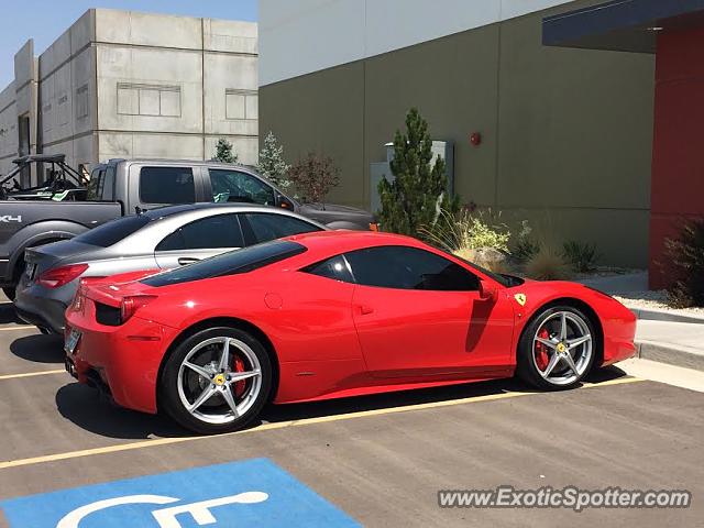 Ferrari 458 Italia spotted in American Fork, Utah