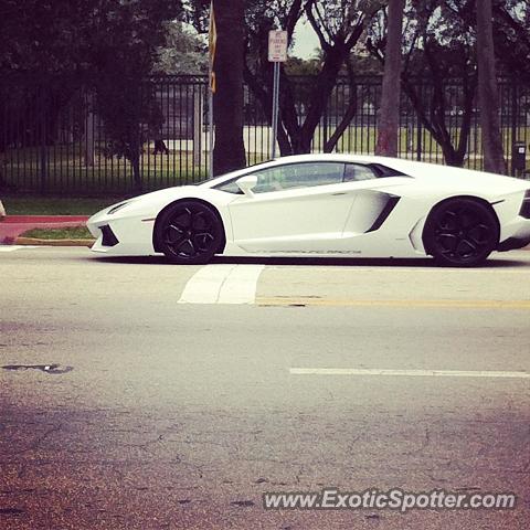 Lamborghini Aventador spotted in South Beach, Florida