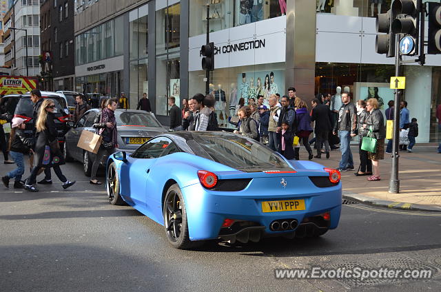 Ferrari 458 Italia spotted in London, United Kingdom