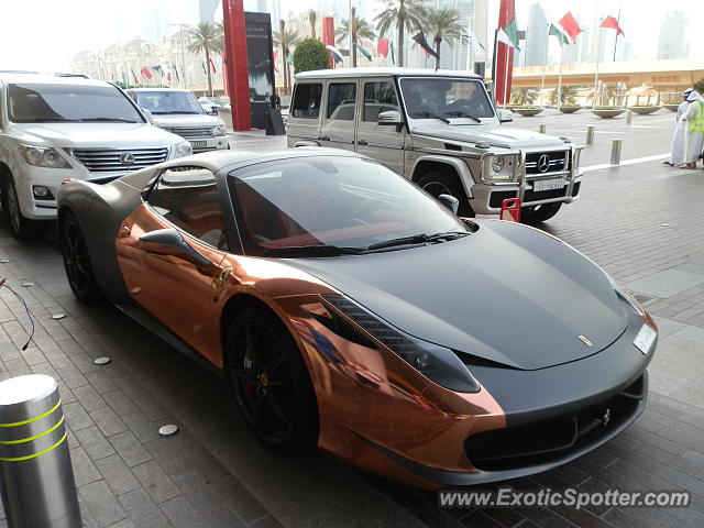 Ferrari 458 Italia spotted in Dubai, United Arab Emirates