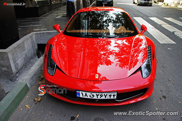 Ferrari 458 Italia spotted in Tehran, Iran