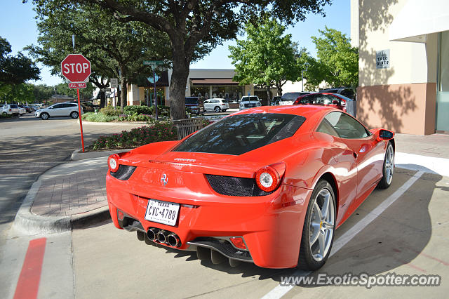 Ferrari 458 Italia spotted in Dallas, Texas