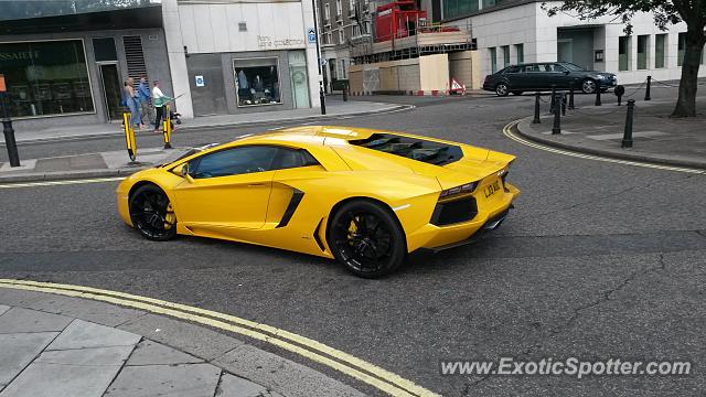 Lamborghini Aventador spotted in London, United Kingdom
