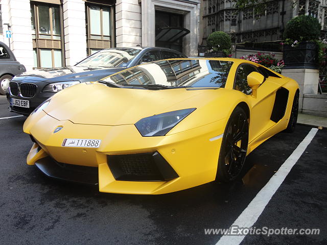 Lamborghini Aventador spotted in London, United Kingdom
