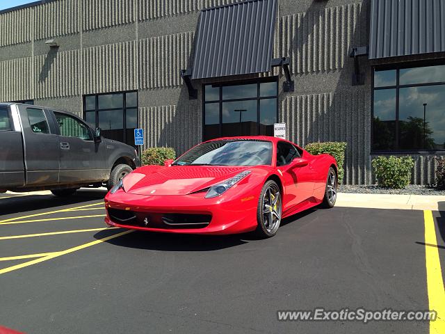 Ferrari 458 Italia spotted in Burnsville, Minnesota