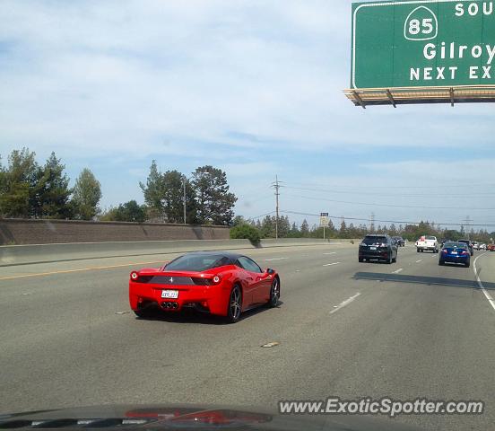 Ferrari 458 Italia spotted in San Jose, California