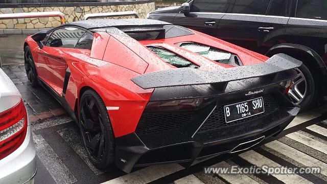 Lamborghini Aventador spotted in Jakarta, Indonesia