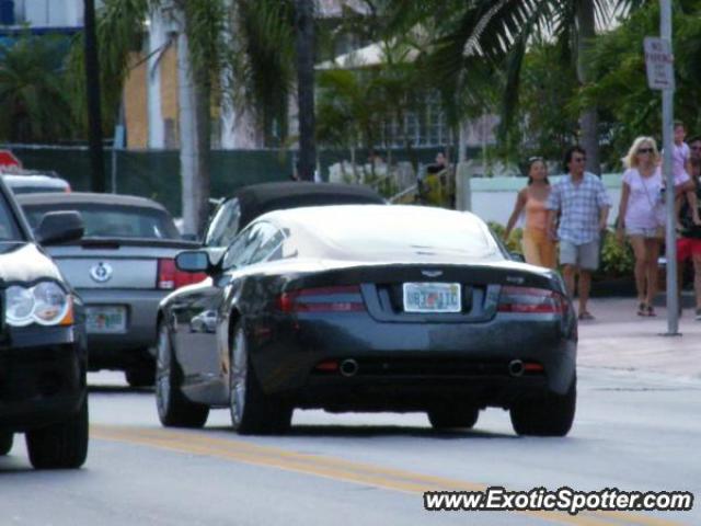 Aston Martin DB9 spotted in South Beach, Miami, Florida