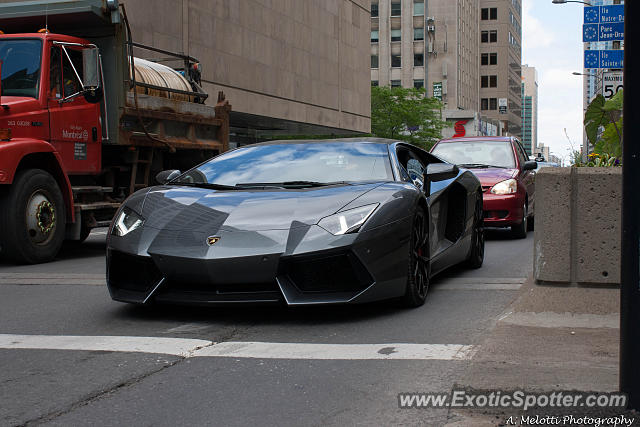Lamborghini Aventador spotted in Montreal, Canada