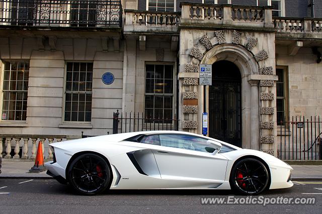 Lamborghini Aventador spotted in London, United Kingdom