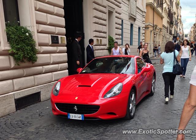 Ferrari California spotted in Rome, Italy