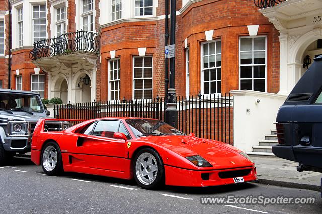 Ferrari F40 spotted in London, United Kingdom