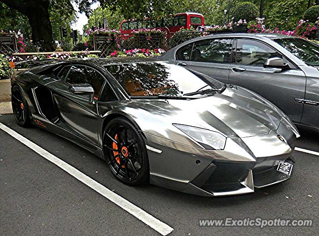 Lamborghini Aventador spotted in London, United Kingdom