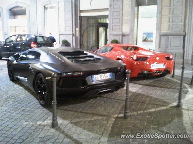 Lamborghini Aventador spotted in Milano, Italy