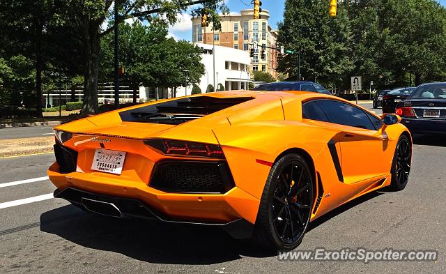 Lamborghini Aventador spotted in Charlotte, North Carolina