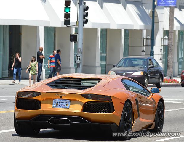 Lamborghini Aventador spotted in Beverly Hills, California