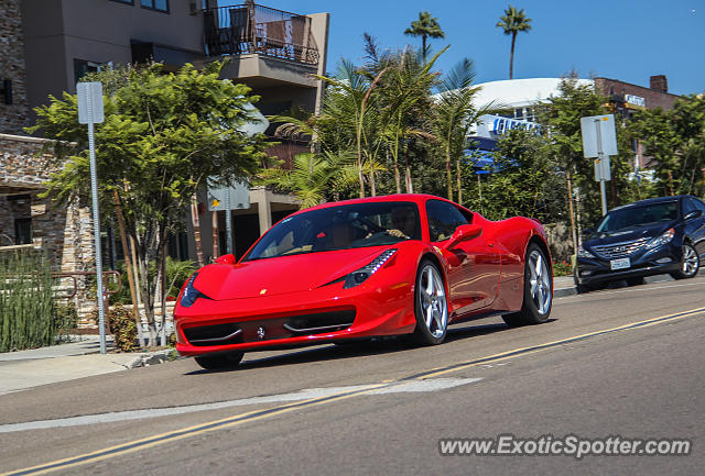 Ferrari 458 Italia spotted in La Jolla, California