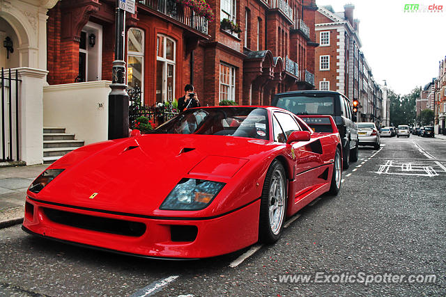Ferrari F40 spotted in London, United Kingdom