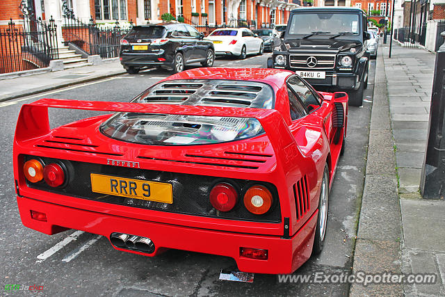 Ferrari F40 spotted in London, United Kingdom