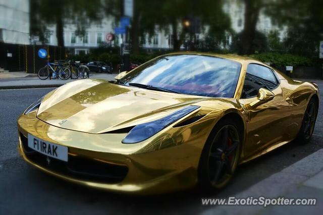 Ferrari 458 Italia spotted in London, United Kingdom