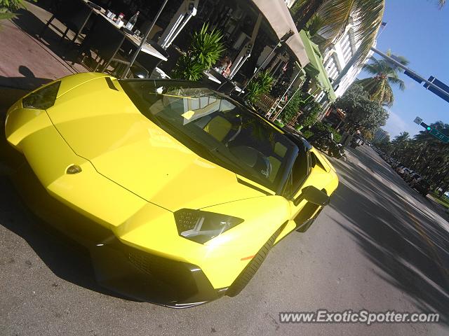 Lamborghini Aventador spotted in Miami, Florida