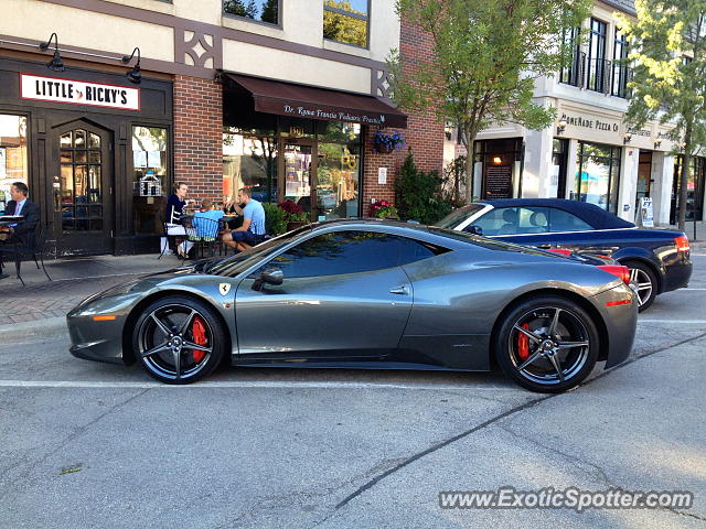 Ferrari 458 Italia spotted in Winnetka, Illinois
