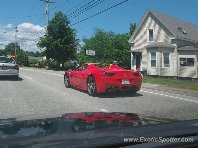 Ferrari 458 Italia spotted in Windham, Maine