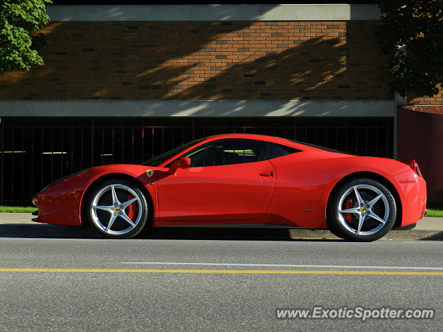 Ferrari 458 Italia spotted in Windsor, Ontario, Canada