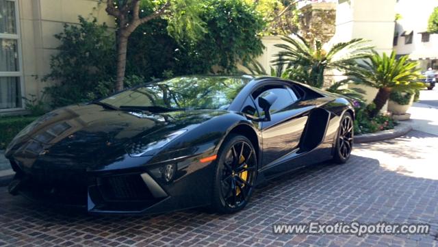 Lamborghini Aventador spotted in Beverly Hills, California