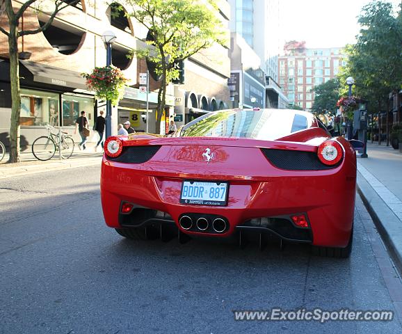 Ferrari 458 Italia spotted in Toronto, Canada