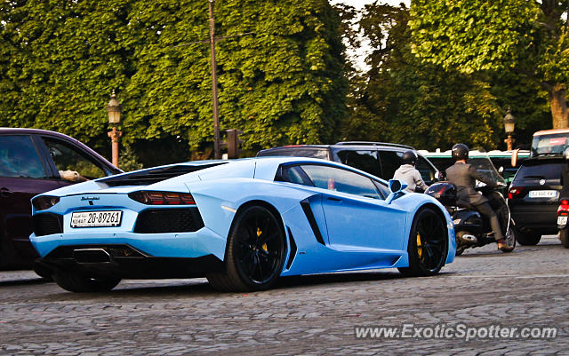 Lamborghini Aventador spotted in Paris, France