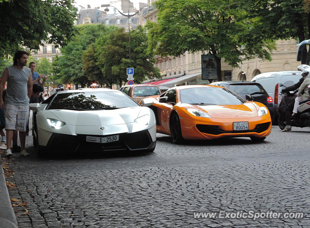 Lamborghini Aventador spotted in Paris, France
