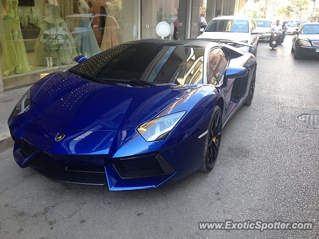 Lamborghini Aventador spotted in Beirut, Lebanon