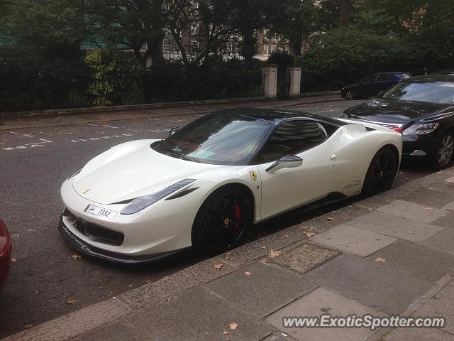 Ferrari 458 Italia spotted in London, United Kingdom