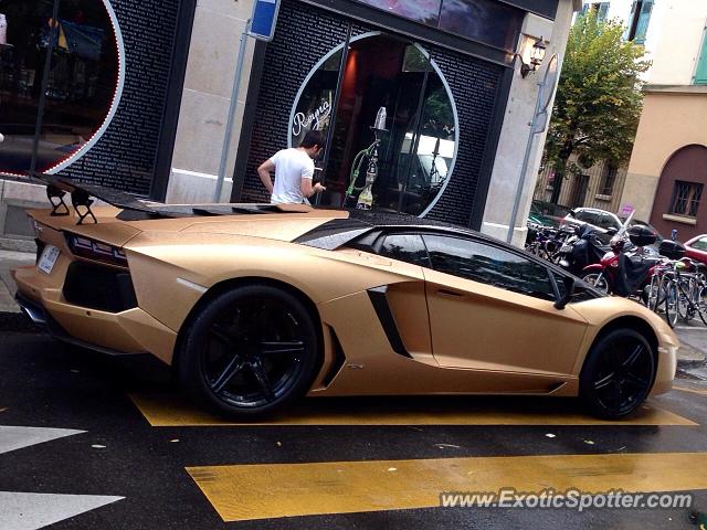 Lamborghini Aventador spotted in Ginevra, Switzerland