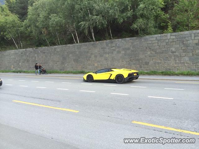 Lamborghini Aventador spotted in Visp, Switzerland