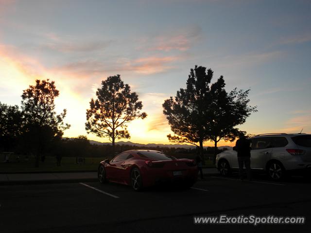 Ferrari 458 Italia spotted in Lone Tree, Colorado