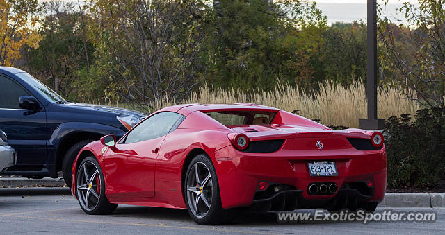 Ferrari 458 Italia spotted in Mequon, Wisconsin