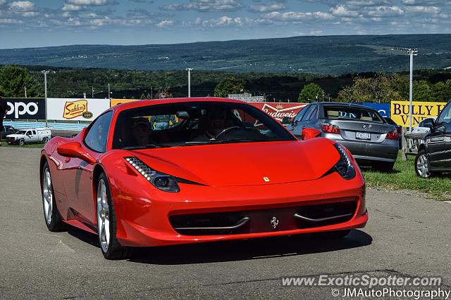 Ferrari 458 Italia spotted in Watkins Glen, New York