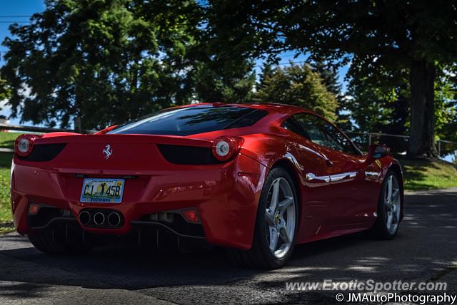 Ferrari 458 Italia spotted in Watkins Glen, New York